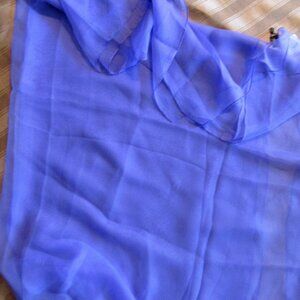 Peise Women scarf, 100% silk feeling polyester, violet, aprox. 84x80 in